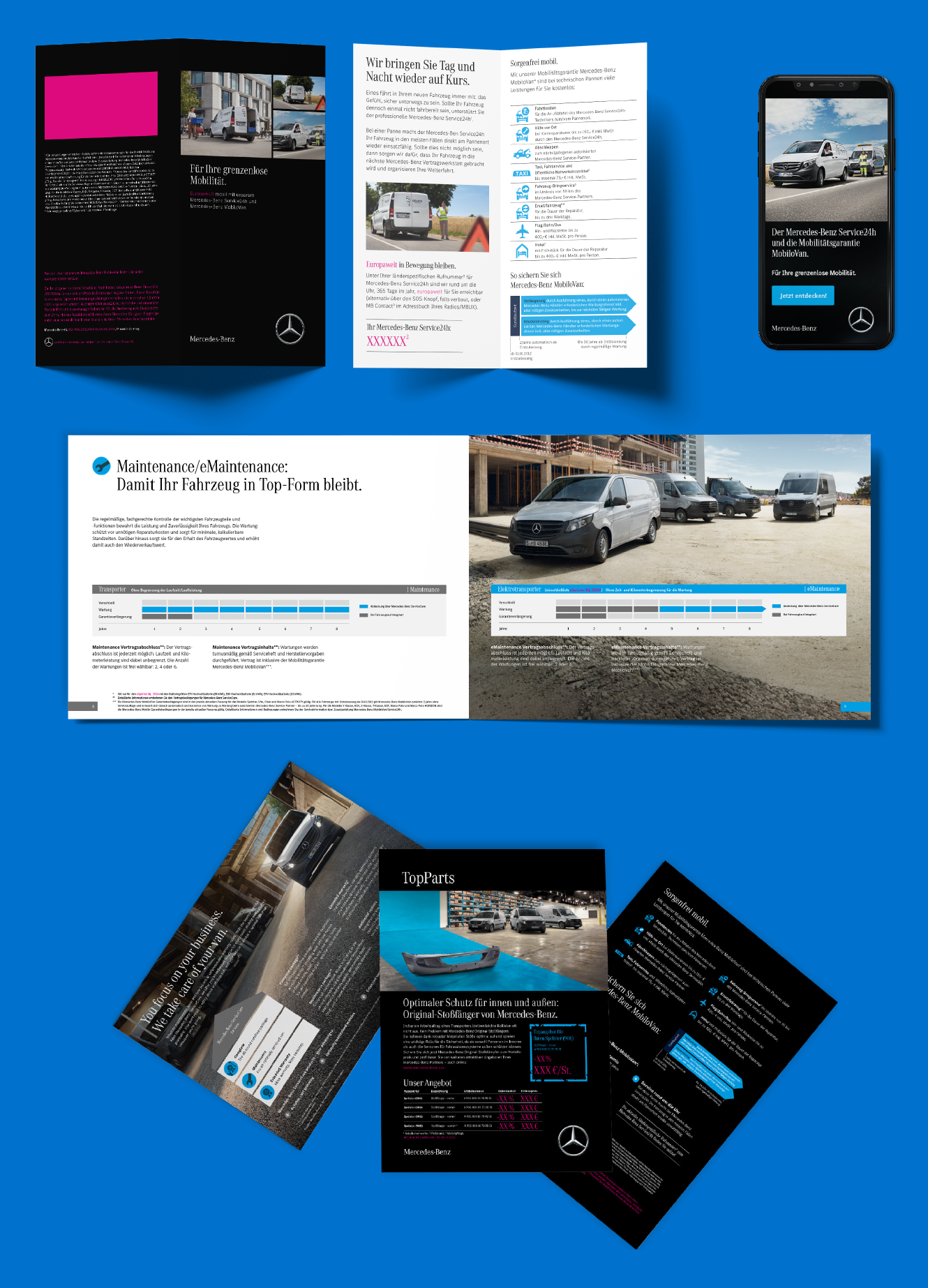 Mercedes Benz Broschuere und Flyer